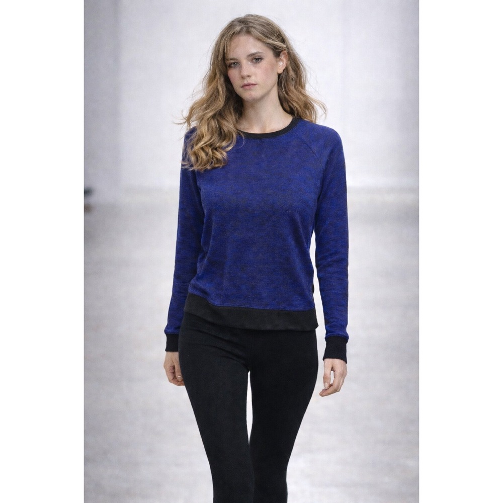 Rag & Bone JEAN Blue & Black Color‑Block Sweater Women's‎ XXS